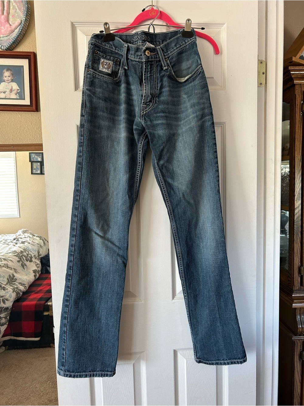 Cinch Men's Straight-Leg Jeans in Faded Denim Blue